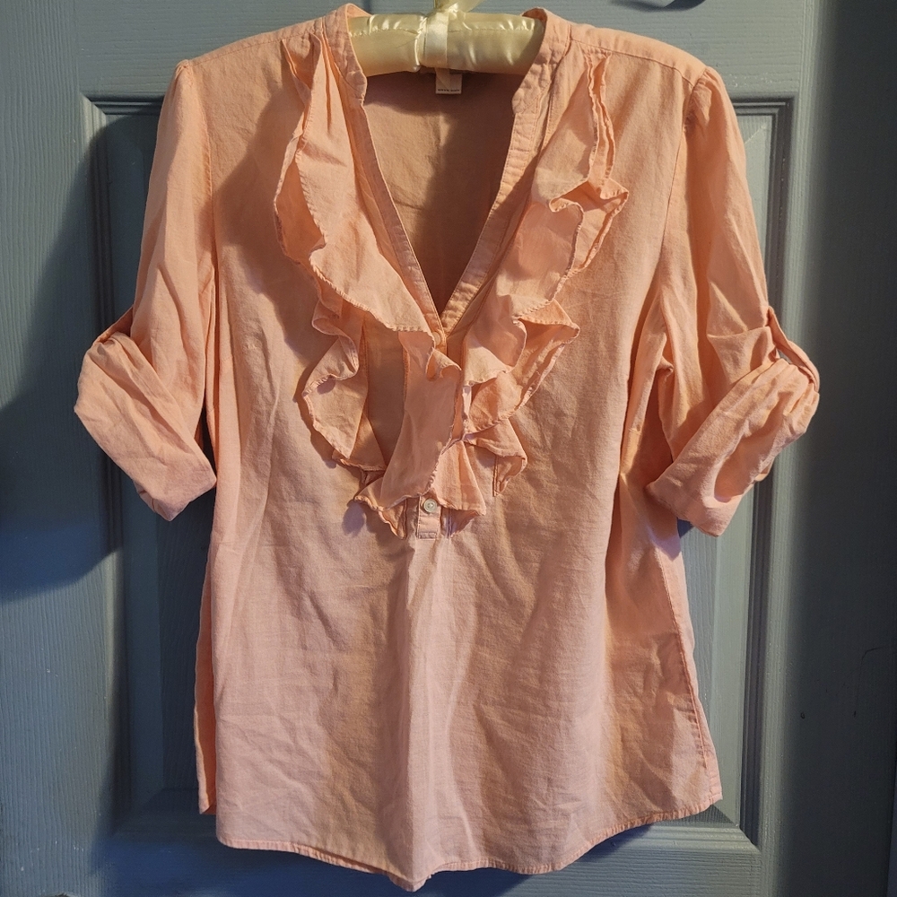 LOFT 3/4 Roll Sleeve Blouse